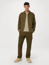 Frank And Oak The Herringbone Overshirt in Olive Free shipping