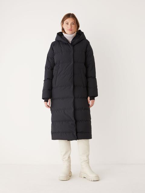 Frank And Oak The Highland Long Puffer Coat in Black New Arrival