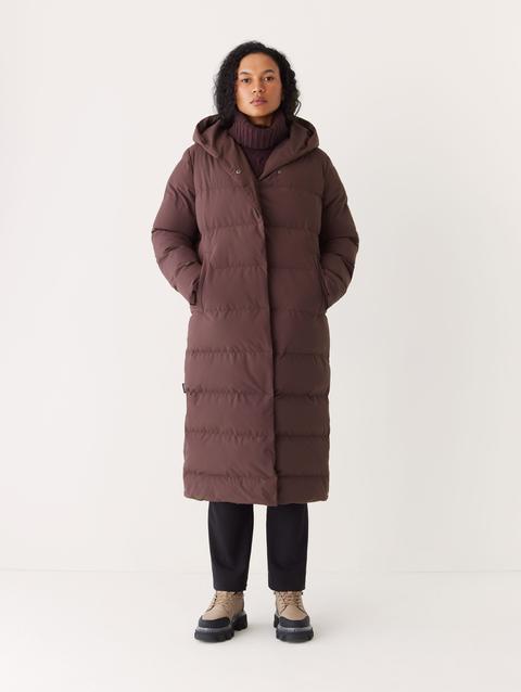 Frank And Oak The Highland Long Puffer Coat in Burgundy Best Price