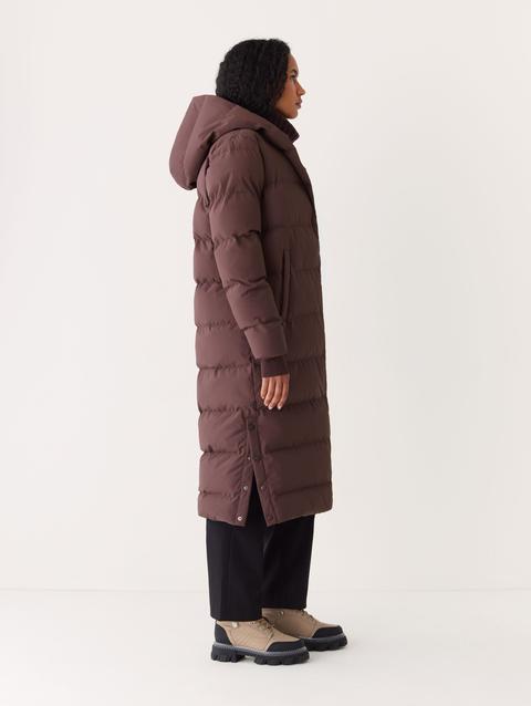 Frank And Oak The Highland Long Puffer Coat in Burgundy Best Price