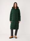 Frank And Oak The Highland Long Puffer Coat in Forest Green New Arrival