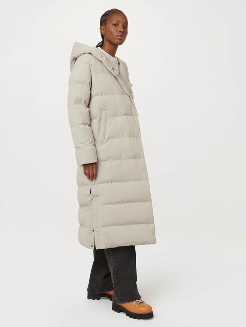 Frank And Oak The Highland Long Puffer Coat in Light Greige Best Buy