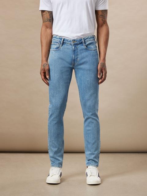 Frank And Oak The Hugo Skinny Jean in Medium Blue For Sale