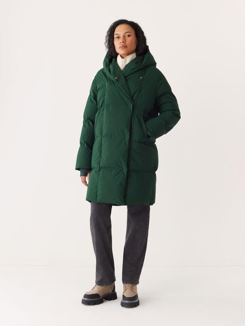 Frank And Oak The Hygge Puffer Coat in Forest Green Same Day Delivery