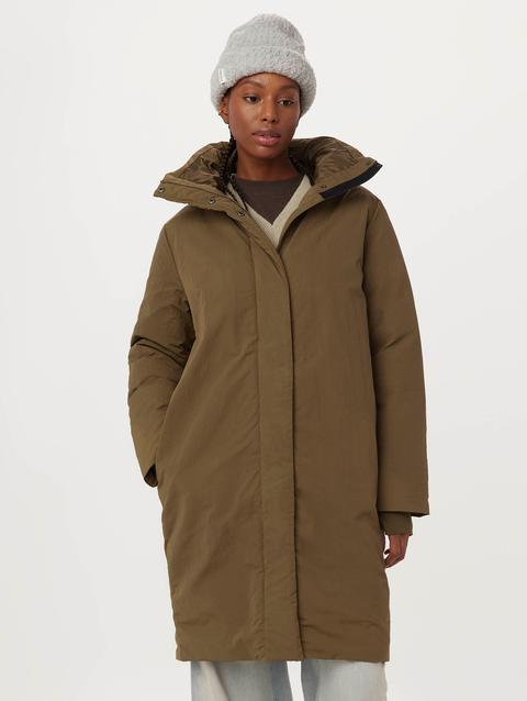 Frank And Oak The Iceland Long Coat in Dark Olive New Arrival