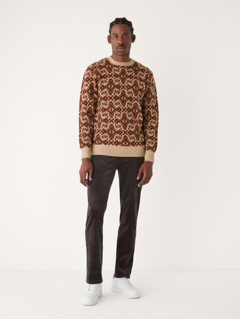 Frank And Oak The Jacquard Sweater in Sand For Sale