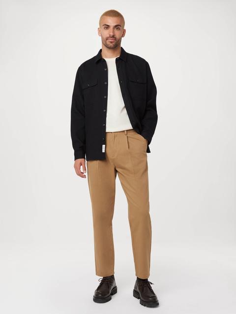 Frank And Oak The Jamie Pleated Chino Pant in Antique Yellow New Arrival