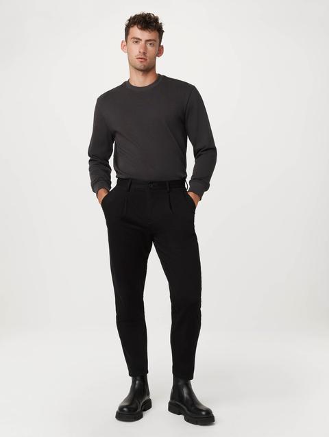 Frank And Oak The Jamie Pleated Chino Pant in Black Free shipping