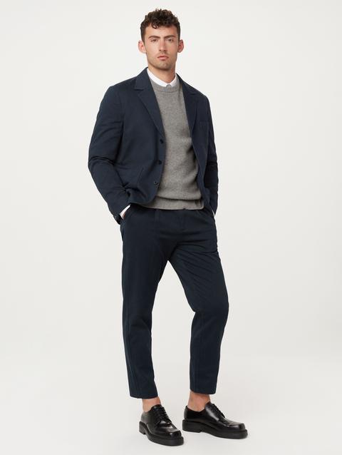 Frank And Oak The Jamie Pleated Chino Pant in Deep Blue Free shipping