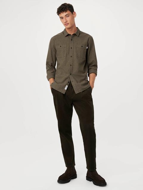 Frank And Oak The Jamie Tapered Corduroy Pant in Dark Taupe Best Buy