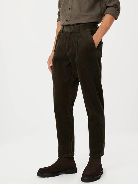 Frank And Oak The Jamie Tapered Corduroy Pant in Dark Taupe Best Buy