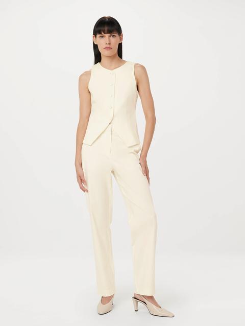 Frank And Oak The Jane Straight Pant in Cream Best Seller