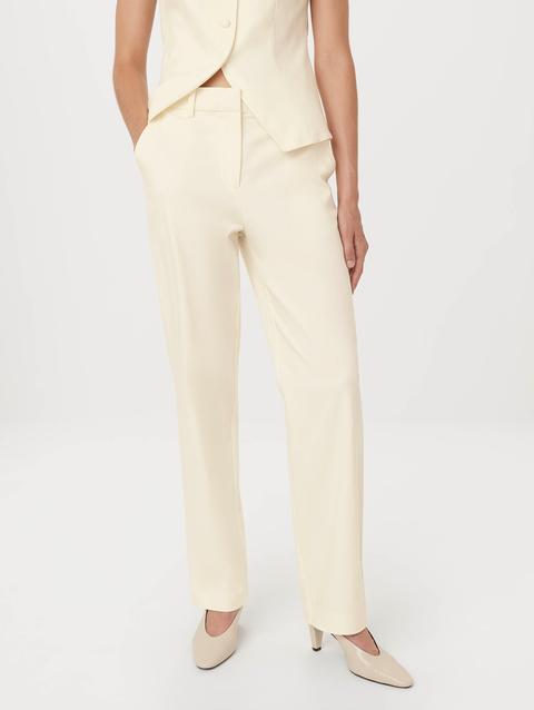 Frank And Oak The Jane Straight Pant in Cream Best Seller