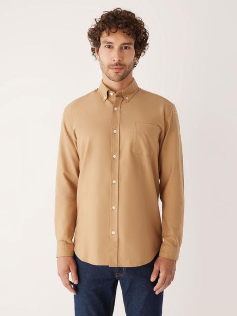 Frank And Oak The Jasper Good Cotton Oxford Shirt in Camel Best Price