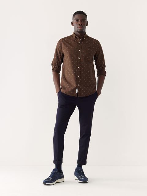 Frank And Oak The Jasper Good Cotton Oxford Shirt in Dark Chicory New Arrival