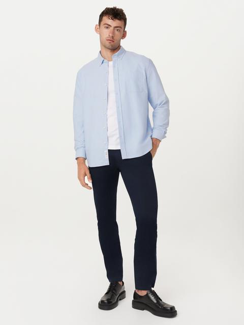 Frank And Oak The Jasper Oxford Shirt in Medium Blue Best Price