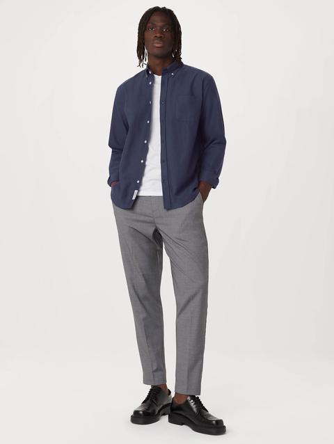 Frank And Oak The Jasper Oxford Shirt in Vintage Indigo Same Day Delivery