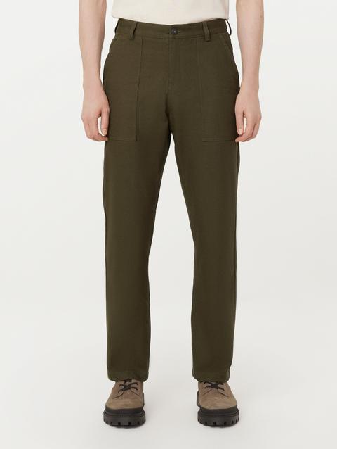 Frank And Oak The Joey Fatigue Pant in Green New Arrival