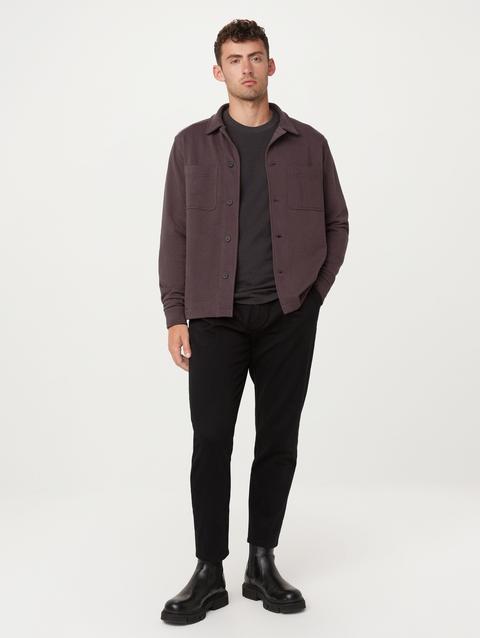 Frank And Oak The Jordan French Terry Overshirt in Raisin Free shipping