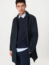 Frank And Oak The Joseph Mac Topcoat in Deep Blue Best Price