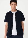 Frank And Oak The Knit Button Up Polo in Deep Blue Best Buy