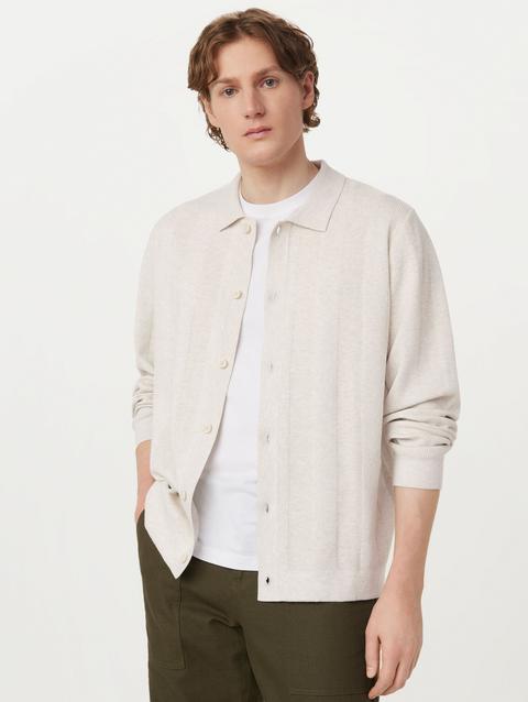 Frank And Oak The Knit Overshirt in Cream Free shipping