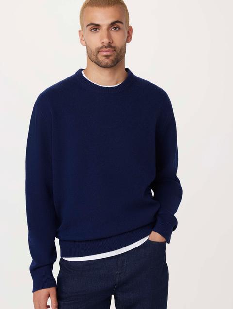 Frank And Oak The Lambswool Sweater in Royal Blue High Quality