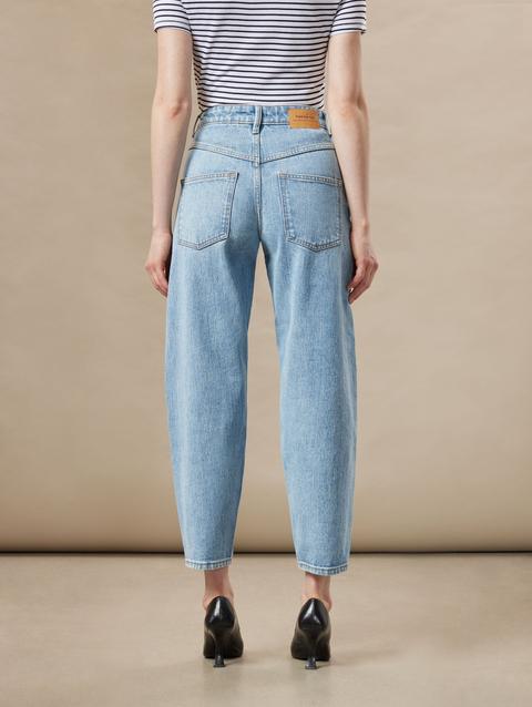 Frank And Oak The Linda Balloon Jean in Light Wash On Sale