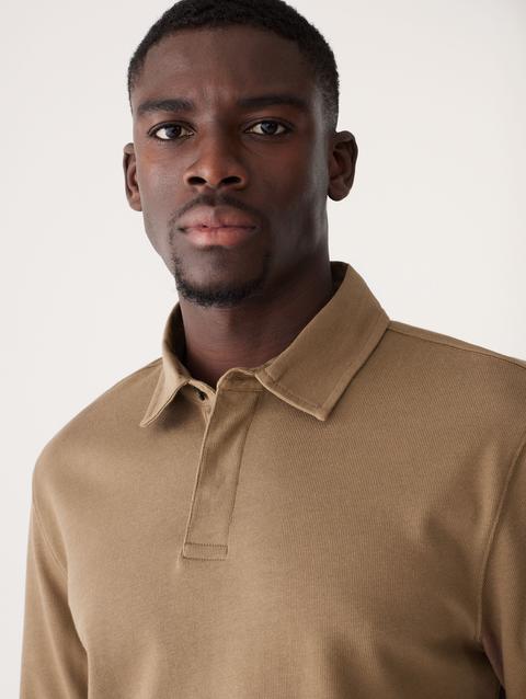 Frank And Oak The Long Sleeve Rugby Polo in Umber Best Buy