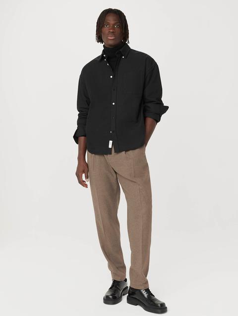 Frank And Oak The Loose Oxford Shirt in Black For Sale