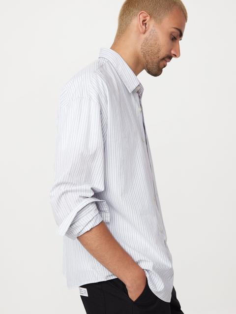 Frank And Oak The Loose Poplin Shirt in Pastel Blue High Quality