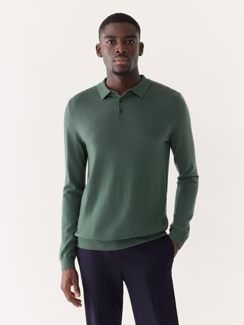 Frank And Oak The Merino Polo Sweater in Light Green Best Price