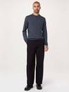 Frank And Oak The Merino Polo Sweater in Steel Blue High Quality