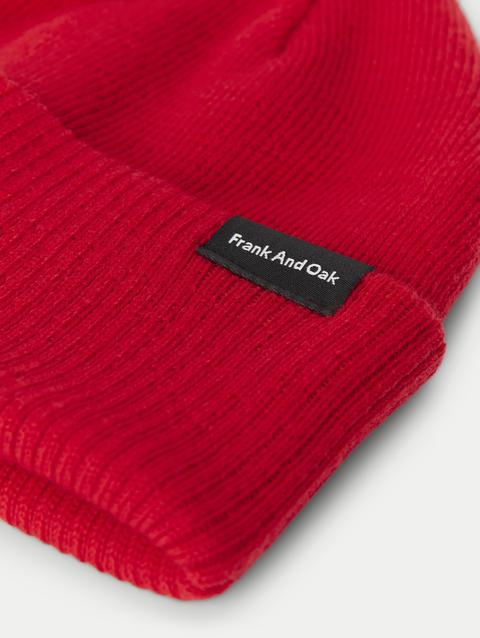 Frank And Oak The Merino Wool Beanie in Bright Red High Quality