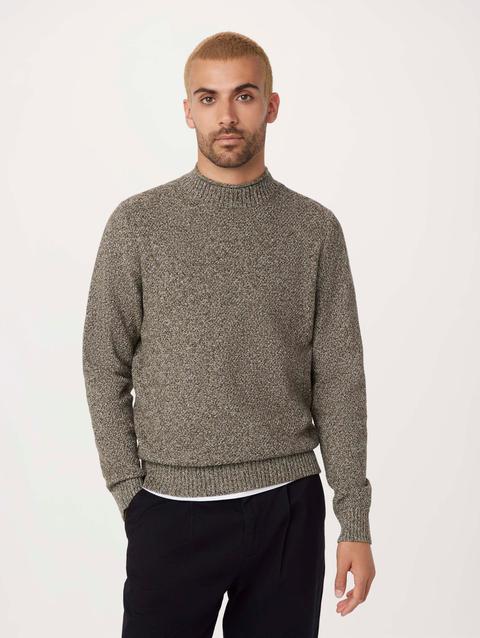 Frank And Oak The Mock Neck Sweater in Olive New Arrival