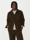 Frank And Oak The Moleskin Overshirt in Dark Taupe For Sale