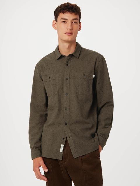 Frank And Oak The Nepped Shirt in Brown Best Buy