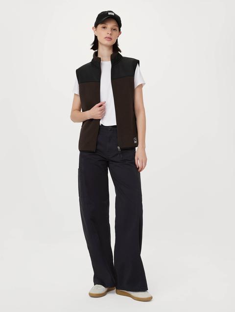 Frank And Oak The Polar Fleece Vest in Dark Chocolate Best Seller