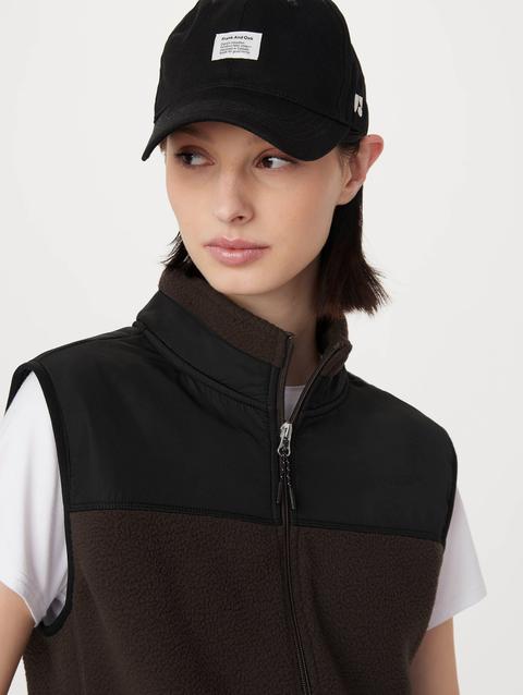 Frank And Oak The Polar Fleece Vest in Dark Chocolate Best Seller