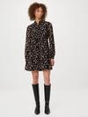 Frank And Oak The Printed Chiffon Dress in Black On Sale