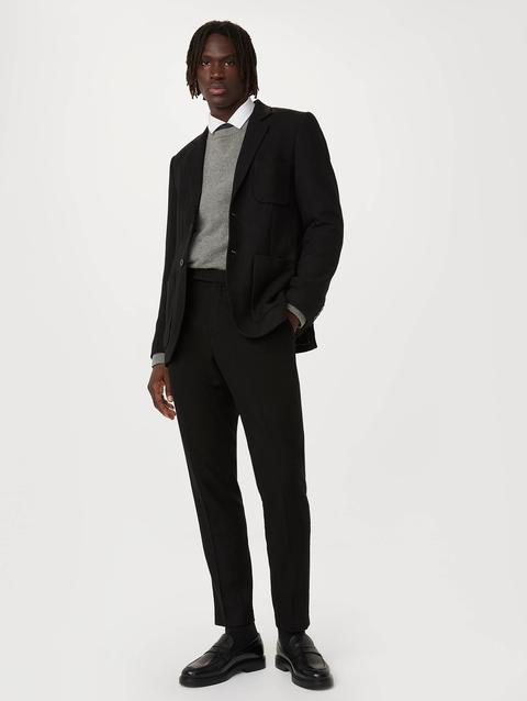 Frank And Oak The Recycled Wool Blazer in Black For Sale