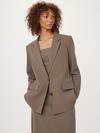 Frank And Oak The Relaxed 2-Button Blazer in Dark Taupe On Sale