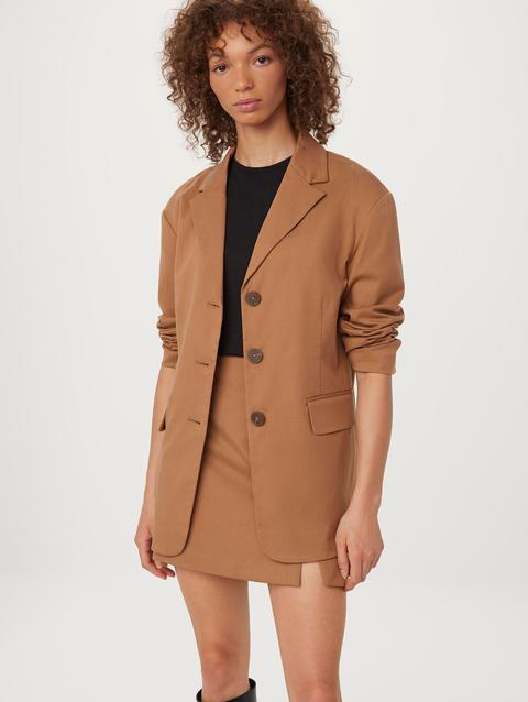 Frank And Oak The Relaxed 3-Button Blazer in Nutmeg For Sale