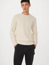 Frank And Oak The Ribbed Crewneck Sweater in Cloud Same Day Delivery