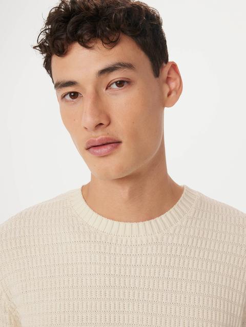 Frank And Oak The Ribbed Crewneck Sweater in Cloud Same Day Delivery