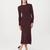 Frank And Oak The Ribbed Maxi Dress in Pinot Noir On Sale