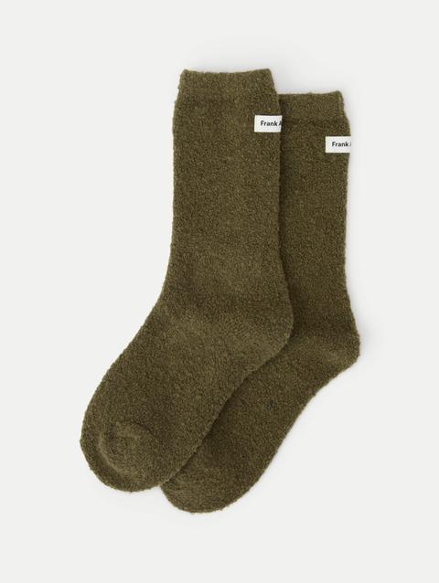 Frank And Oak The Seawool® Socks in Dark Olive Best Buy