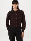 Frank And Oak The Seawool® Sweater Cardigan in Dark Plum On Sale