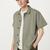 Frank And Oak The Short Sleeve Overshirt in Vetiver Green Same Day Delivery