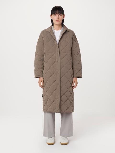 Frank And Oak The Skyline Maxi Jacket in Dark Taupe Free shipping